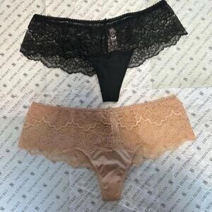 Victorias Secret Lace Hipster Thong Panties set